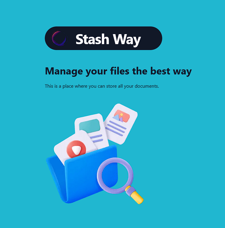 Stash Way - Google Drive clone with file management and sharing